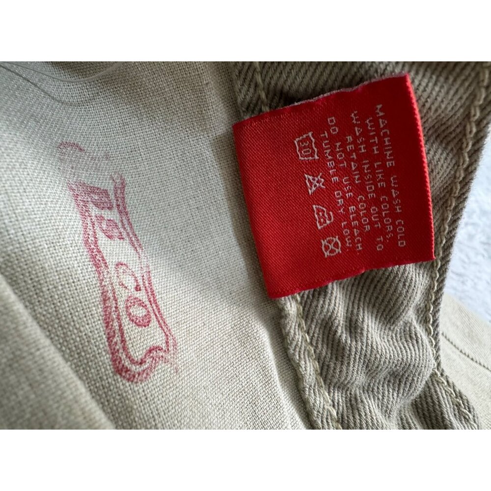 Womens Capri Pants Big Star NWT Size 24 Beige Cotton Blend Beach - Picture 9 of 11